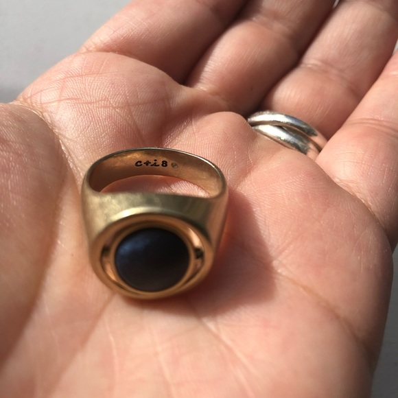 2 rings in 1 CAP MODERNE blue and turquoise SIZE 8 - Picture 3 of 3